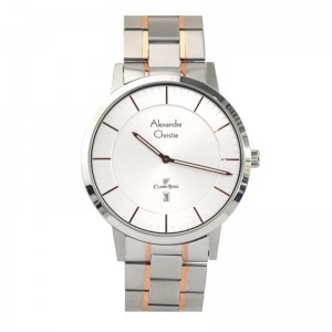 Alexandre Christie AC 8639 Silver Rosegold White Man MDBTRSL